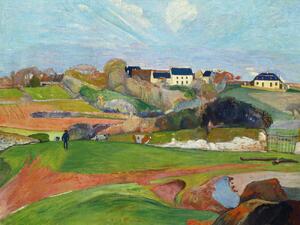 Umelecká tlač Landscape at Le Pouldu (Vintage French Countryside) - Paul Gauguin, (40 x 30 cm)