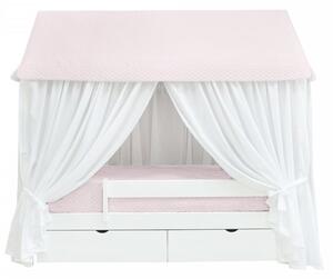 Caramella detská posteľ Dream v tvare domčeka ružová