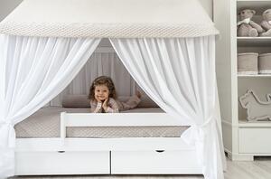 Caramella detská posteľ Dream v tvare domčeka ružová