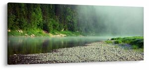 Obraz - Rieka pri lese (120x50 cm)