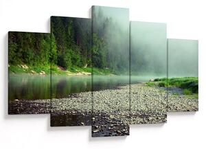 Obraz - Rieka pri lese (150x105 cm)
