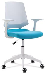 Elegantná kancelárska stolička v bielo modrej farbe (a-R202 bielo-modrá)