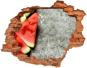 Nálepka 3D diera na stenu samolepiaca Plátky melónu