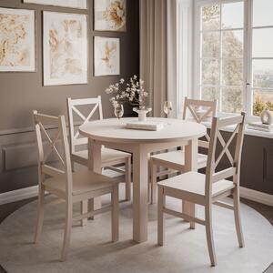 JEDÁLENSKÝ SET LORENA STÔL + 4 STOLIČKY KAŠMÍR 100 / 140 cm