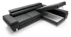 Kožená sedacia súprava TALVERA mini čierna