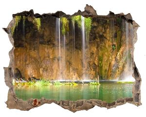 Díra 3D ve zdi nálepka Plitvické jazerá nd-k-47053009