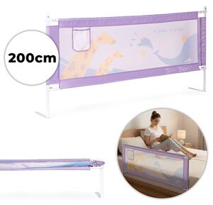 ECOTOYS Bezpečnostná zábrana na posteľ 200 cm, fialová ECOTOYS