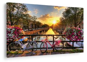 Obraz - Východ slnka v Amsterdame (90x60 cm)