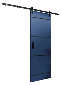 Posuvné dvere s kovaním LEONTINA 3 - 90 cm, modré