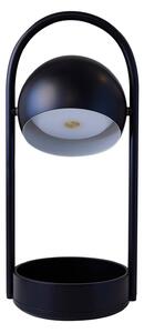 FRANDSEN Stolová LED lampa Ball Portable, čierna, oceľ, Čierna, Obývacia izba / jedáleň, kov, Dizajn, Stojacie svietidlo