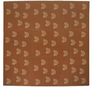 Vulpi Penová podložka na hranie Puzzle XXL 180x180 cm Béžová dúha