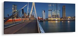 Obraz - Súmrak v Rotterdame, Holandsko (120x50 cm)