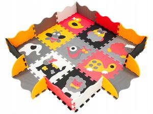 Vulpi Penová podložka na hranie Puzzle zvieratká ohrádka 120x120