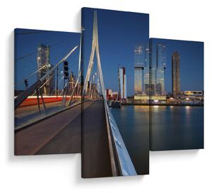 Obraz - Súmrak v Rotterdame, Holandsko (90x60 cm)