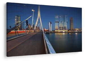Obraz - Súmrak v Rotterdame, Holandsko (90x60 cm)