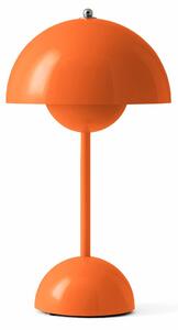 Stolové Lampa &Tradition, Flowerpot VP9, stmievateľné, Oranžová, Obývacia izba, Plast, Dizajnový