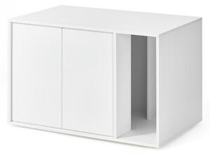 SONGMICS Skriňa na mačací toaletu 80 x 50 x 50 cm, biela