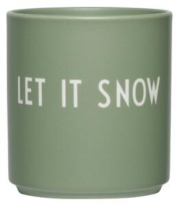 Porcelánový hrnček Green Let it snow 300 ml
