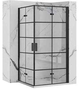 Rea - Sprchovací kút Molier Double - čierna - 80x110 cm - L/P