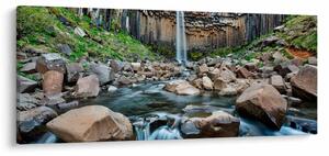 Obraz - Vodopád Svartifoss, Island (120x50 cm)