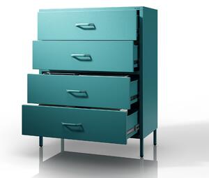 Komoda CARLA, 800 x 1015 x 400 mm, Modern: morská farba