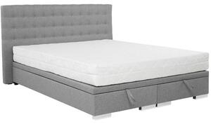 Čalúnená manželská posteľ s úložným priestorom 180x200 MARNE 1 - šedá