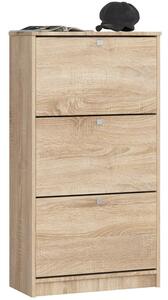 3 krídlový botník 60 cm, dub sonoma