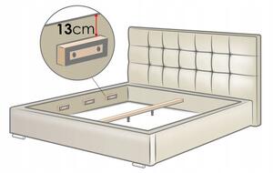 Manželská posteľ s úložným priestorom a roštom 160x200 IVENDORF 2 - béžová