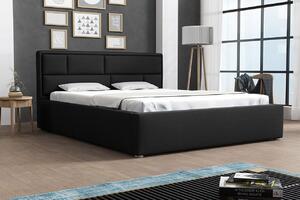 Manželská posteľ s roštom 180x200 IVENDORF 2 - čierna