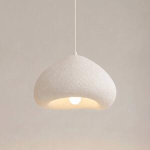 Opviq Závesné svietidlo Lora, biele, 40 x 38 cm, sklolaminát, E27, Biela / opálová, Obývacia izba / jedáleň, Plast, Moderný, Závesné svietidlo