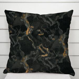 Biante Zamatová obliečka na vankúš Isabela IBL-021 Zlatý/dymový mramor na čiernom 30 x 50 cm