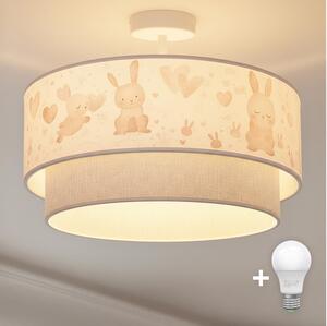 Brilagi-LED Detský prisadený luster BOBO 1xE27/60W/230V pr. 40 cm krémová/šedá/kráľovská