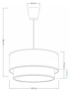 Brilagi - LED detský luster na lanku BOBO 1xE27/60W/230V pr. 40 cm krémová/ružová/kráľovská modrá