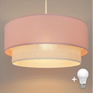 Brilagi - LED luster na lane BOHO BOBO 1xE27/60W/230V pr. 40 cm ružová/krémová