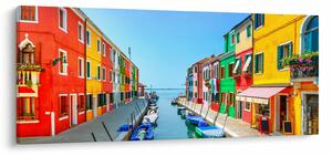 Obraz - Ostrov Burano, Benátky, Taliansko (120x50 cm)