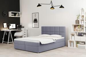 Čalúnená posteľ s úložným priestorom MAGDALA - 200x200, modrá