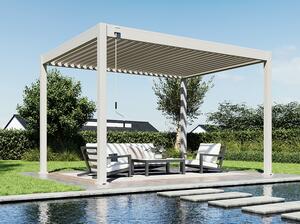 Ratanea Bioklimatická pergola POSITO 4x3m krémová - voľne stojaca dodanie: BEZ MONTÁŽE