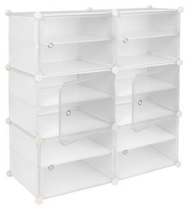 Úložné boxy na topánky PETRA biele