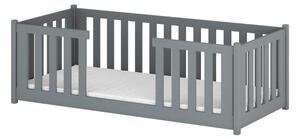 Detská posteľ so zábranami NORENE - 80x180, šedá