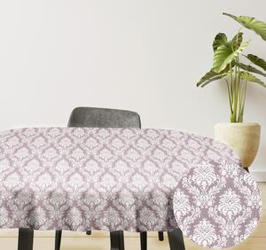Ervi bavlnený obrus na stôl oválny - ornament fialový
