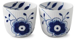 Porcelánový svietnik / hrnček Blue Fluted Mega 165 ml – set 2 ks