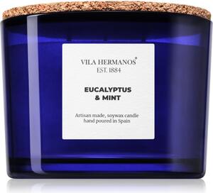 Vila Hermanos Apothecary Cobalt Blue Eucalyptus & Mint vonná sviečka 350 g