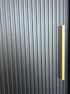 Skriňa s posuvnými dverami PAOLA - šírka 250 cm, čierna / biela