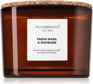Vila Hermanos Apothecary Fresh Basil & Rhubarb vonná sviečka 350 g