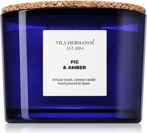 Vila Hermanos Apothecary Cobalt Blue Fig & Amber vonná sviečka 350 g