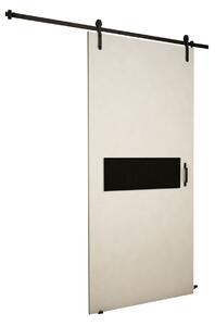 Posuvné interiérové dvere XAVIER 3 - 80 cm, čierne / dub sonoma
