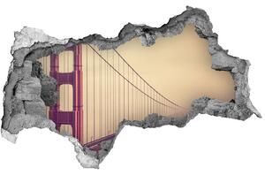 Fototapeta diera na stenu 3D Bridge v san franciscu