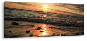 Obraz - Západ slnka pri oceáne (120x50 cm)