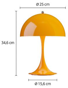 Louis Poulsen Akumulátorová lampa Panthella PORTABLE 250 oranžová IP44, Žltá / oranžová, Obývacia izba / jedáleň, Plast, Moderný, Stolová lampa