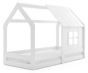 Detská posteľ DOMEK s oknom 80x160 cm Biela